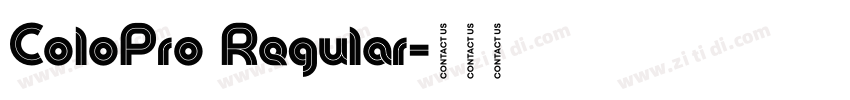 ColoPro Regular字体转换